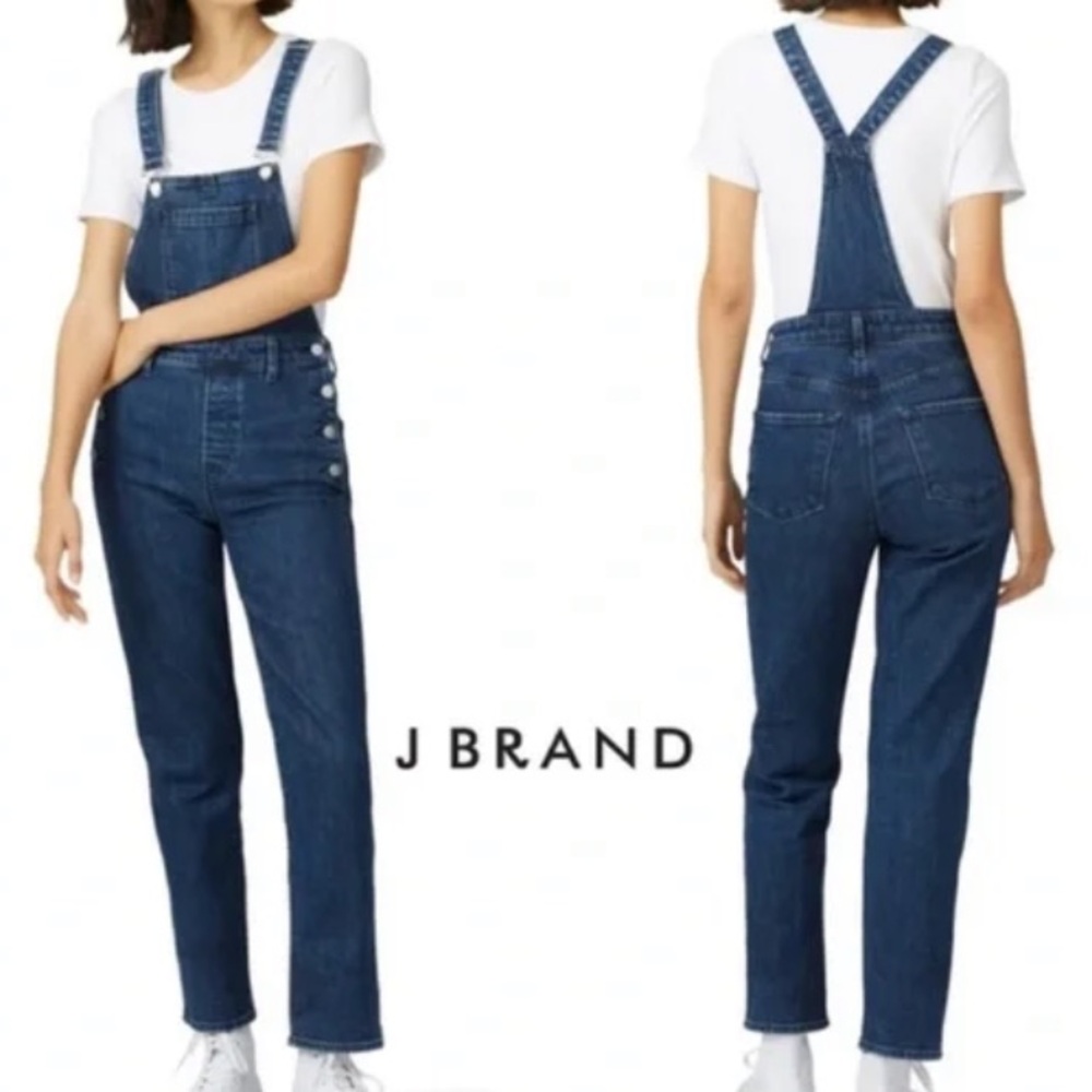 J Brand Blue Denim Overalls